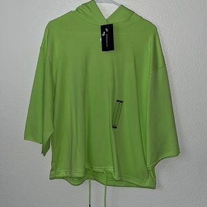 LAST CHANCE Nike oversized fit half sleeve neon sweatshirt